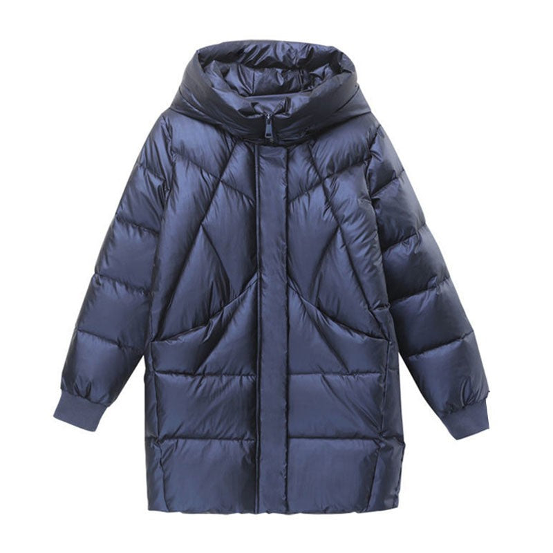 2023 Hooded Cotton Coat Women's Mid-Length Winter Jackets Elegant Mother's Parkas Padded Jacket Thick Down Padded Jacket Vintage