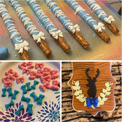 Mini Bows Silicone Fondant Molds Bowknot Candy Chocolate Cake Pop Accessories Cakepop Cupcake Topper Decorating Tools Kitchen