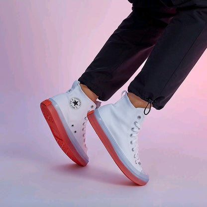 Converse Chuck Taylor All Star CX Men's and Women's Skateboarding Shoes, Light Weight, Lifestyle Sneakers, White/Orange