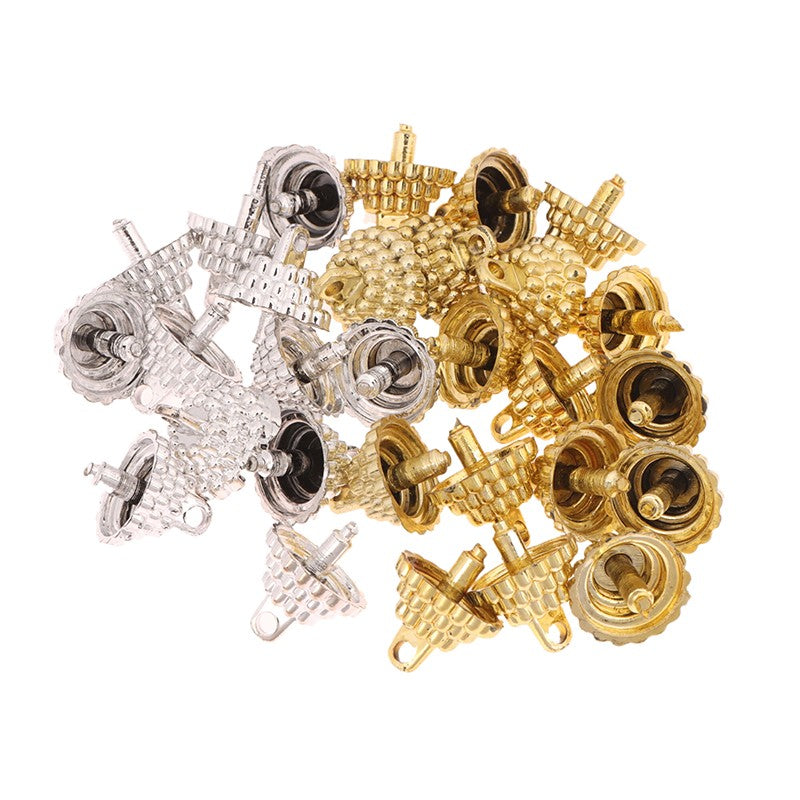 50/100pcs Creative Accessory Christmas Parts Pendant Set Balls Charms Pendants Caps Decoration Holder Sphere Stand Replacement