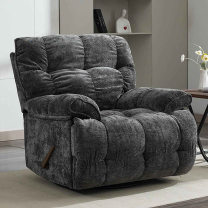 Oversized Rocker Recliner Chair,Power Swivel Recliner for Living Room,Overstuffed Extra Wide Rocking Recliners with Padded Lumba