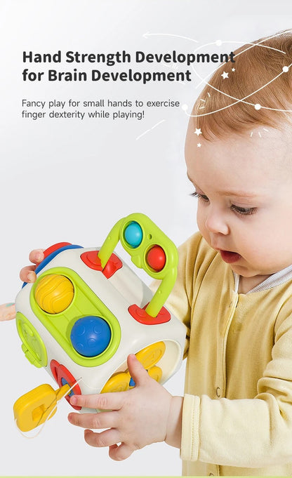 Brinquedos Cubo de Atividades Montessori para Crianças Pequenas Brinquedo Sensorial Educativo para Viagem Presente para Crianças
