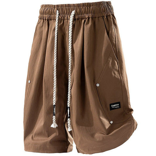 shorts men Summer new mens shorts Solid color cotton casual trousers five points Fitness sweatpants short 5839 size 6XL 7XL 8XL