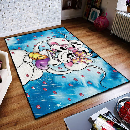 D-diddl small carpet Anti-Slip Kitchen cartoon funny maus art Bedroom Handmade Tufted Rug cute Living Room Entrance Decoration