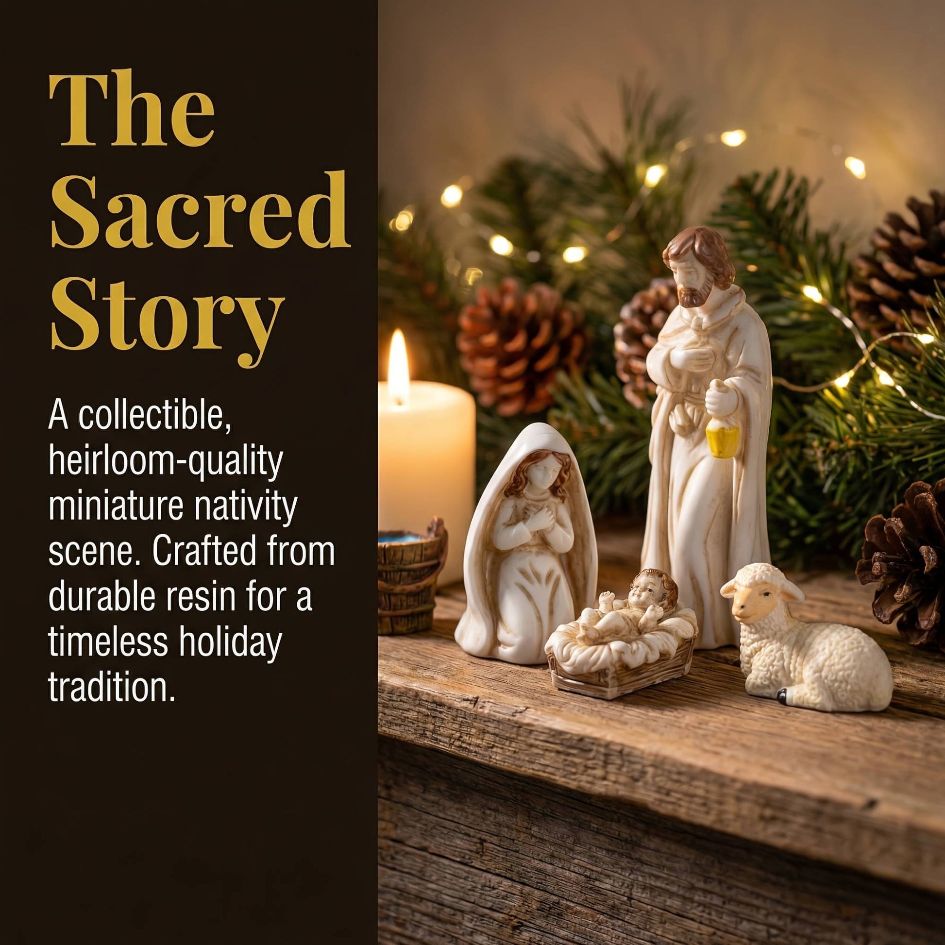 7-Piece Collector's Edition Miniature Christmas Nativity Set