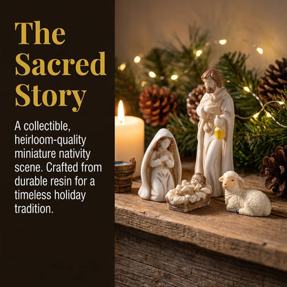 7-Piece Collector's Edition Miniature Christmas Nativity Set