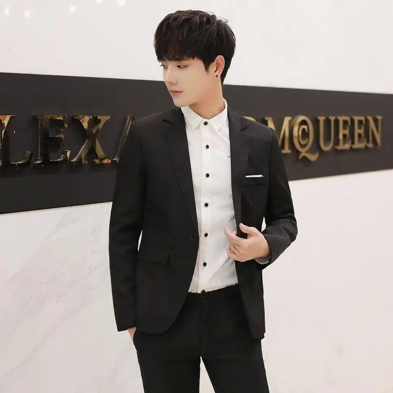 Men's Casual Wedding Suit Set New Groom Best Man Wedding Ceremony New Chinese Style Small Tailored Jacket Outfit