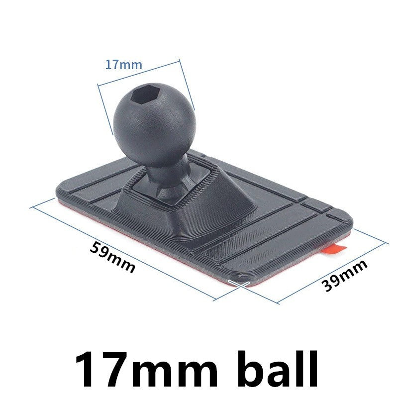 17mm Ball Head Car Center Console Adhesive Flexible Bending 3D Printing Base Suitable For Mobile Phone Holder Accessories
