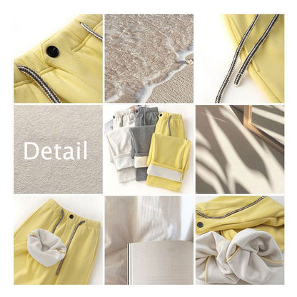 Winter Women Streetwear Baggy Fleece Pants Lady High Waist Snow Warm Plush Trousers Girls Slim Fit Daily Thermal Pants