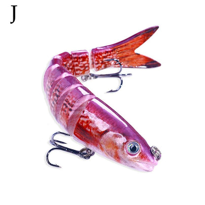 Iscas Artificiais Articuladas Wobblers para Pesca de Lúcio 13,4cm, Seções Múltiplas, Isca Rígida Artificial para Trolling, Ferramentas de Pesca de Carpa e Lúcio