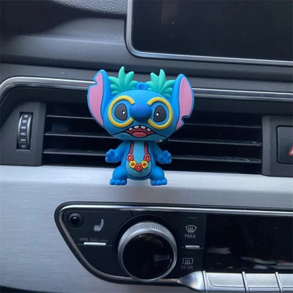 Suporte de Perfume para Carro Disney Stitch Enfeite de Carro Figura de Anime Stitch Clipe de Perfume de Carro Desenho Animado Difusor de Fragrância Brinquedo de Presente para Crianças