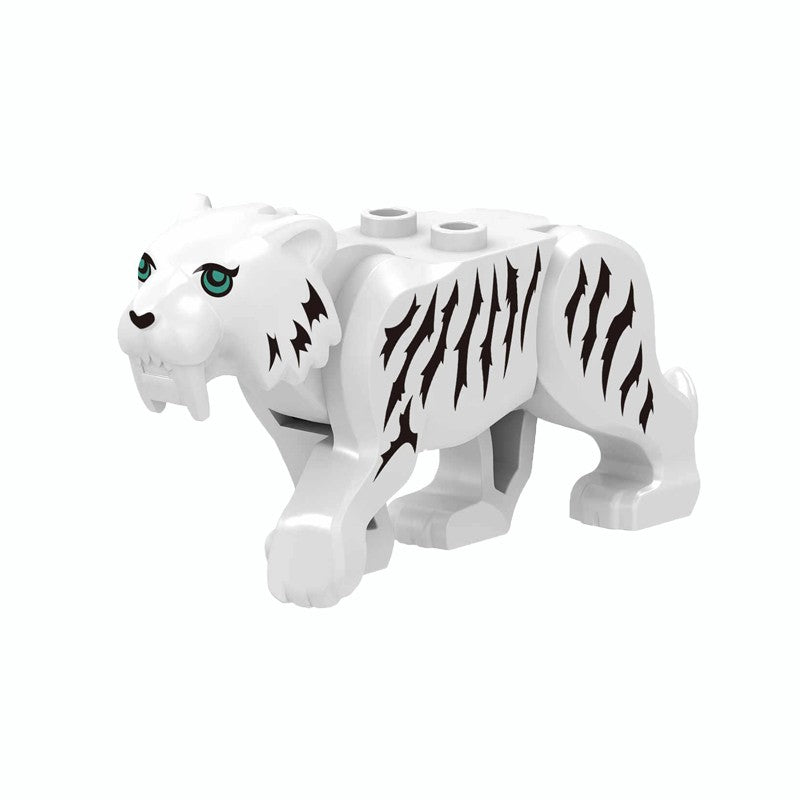 MOC Zoo Animal Building Block Accessories Set  Elephants Camel Deer Medieval Wolves Dinosaur Bricks Tyrannosaurus Model Toy
