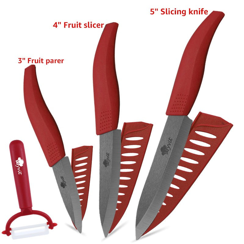 Ceramic Knives Set for Kitchen 3 4 5 6inch Chef Knife Anti-slip Handle Rustproof Blade Fruit Vegetable Slicer Paring Cook Cutter