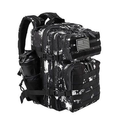 LHI Mochila Tática 45L/35L/25L para Homens e Mulheres, À Prova D'Água, Bolsa de Ginástica para Atletas, Mochila de Viagem para Caminhada ao Ar Livre com Porta-Garrafas
