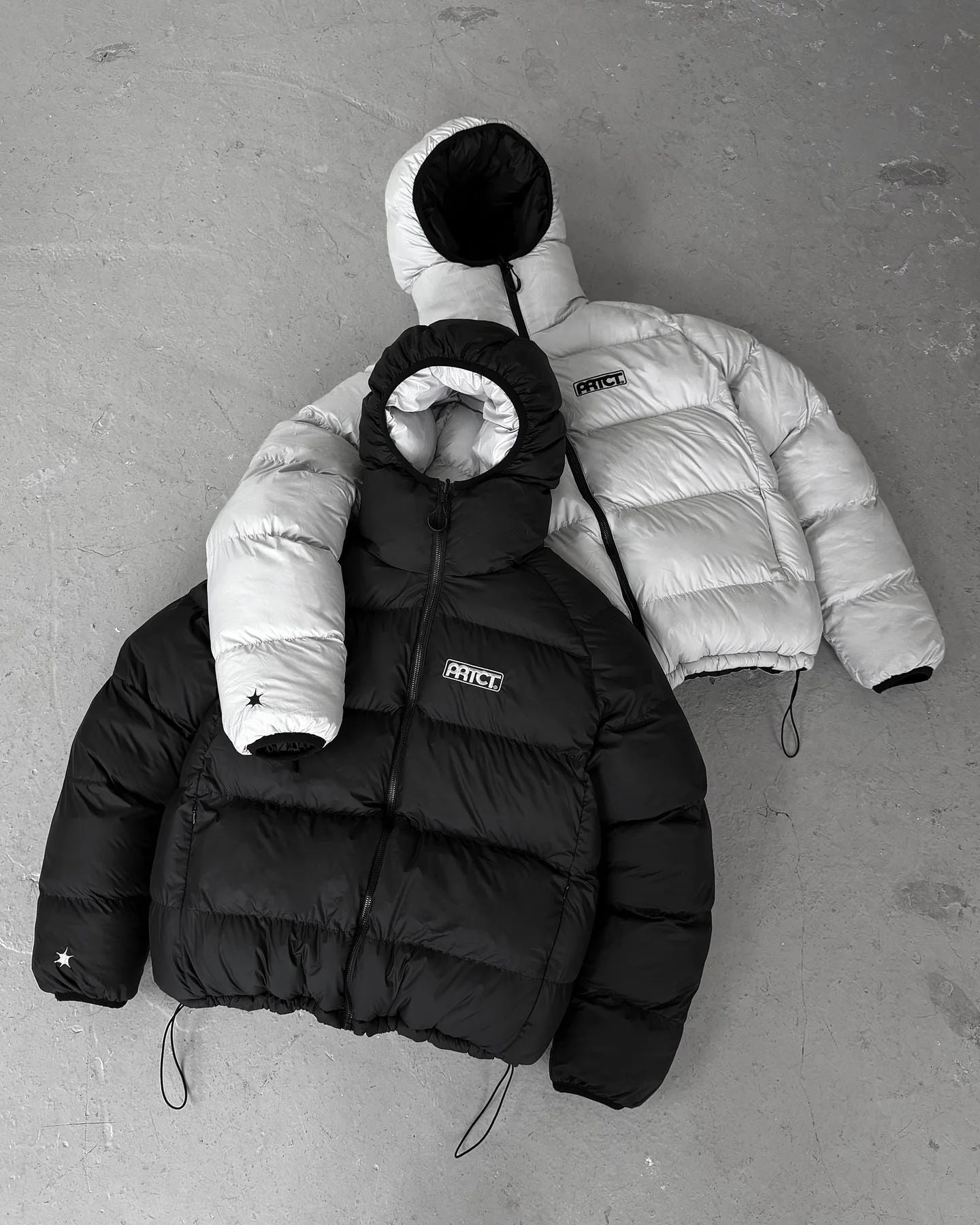 Winter Personality Double Sided Mens Down Jacket Thicken Warm HoodIie Y2k Reversible Zipper Casual Fleece Padded Unisex Coats