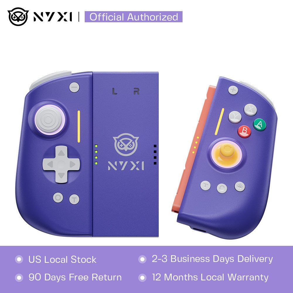 NYXI Hyperion 3 Hall Effect Controller No Drift, Full Mechanical Switches, 9-Axis Gyro, Magnetic Joypad for Nintendo Switch 2, Wireless Gamepad Purple