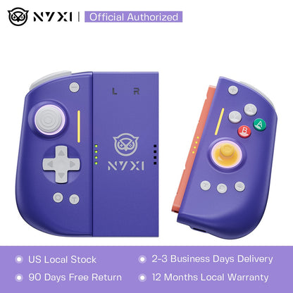 NYXI Hyperion 3 Hall Effect Controller No Drift, Full Mechanical Switches, 9-Axis Gyro, Magnetic Joypad for Nintendo Switch 2, Wireless Gamepad Purple