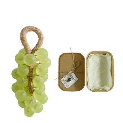 Sabonete Artesanal em Barra, Sabonete em Caixa de Presente com Agrupamento de Uvas Peroladas para Banho e Lavagem e Limpeza e Nutrição, Suave Extrato Vegetal que Remove a Sujeira