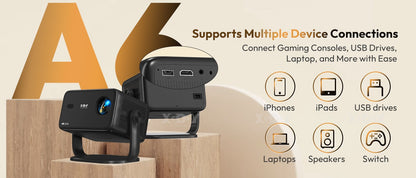 Projetor XGODY A6/N6 Netflix Oficial Controle de Voz 500-600 ANSI Android 4K Beamer Nativo 1080P FHD WiFi Home Theater
