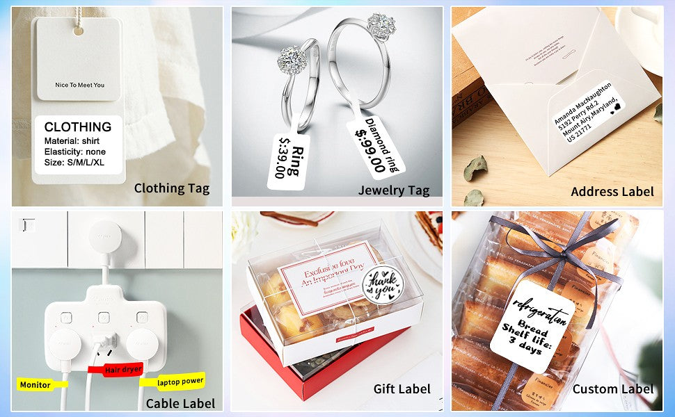 MARKLIFE P50 Mini Portable Bluetooth Thermal Label Printer for Address Clothing Jewelry Retail Barcode Office Compatible Phones