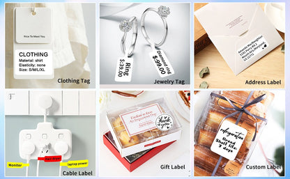 MARKLIFE P50 Mini Portable Bluetooth Thermal Label Printer for Address Clothing Jewelry Retail Barcode Office Compatible Phones