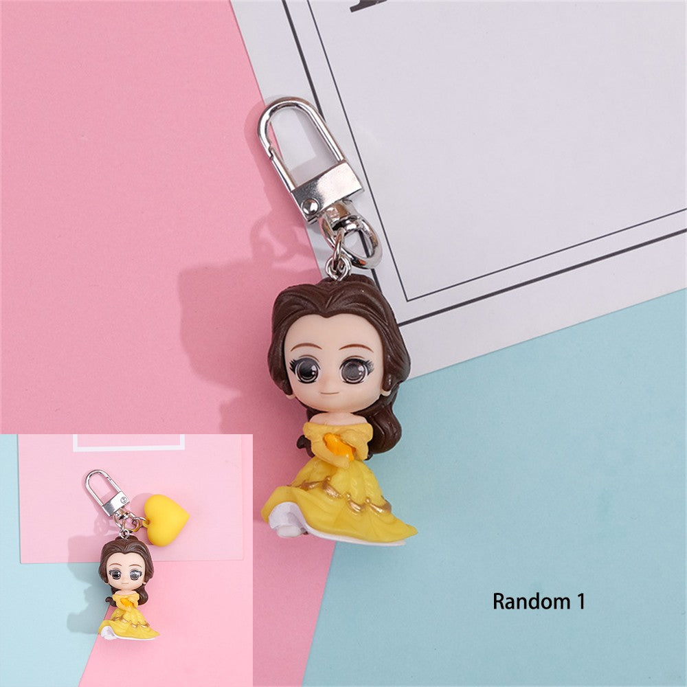 Chaveiro Princesa Disney Branca de Neve Chaveiro de Resina Cinderela Bela Ariel Acessórios de Pingente de Chaveiro Presente para Amigas Filha Chave