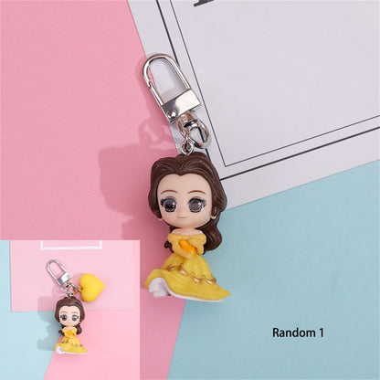 Chaveiro Princesa Disney Branca de Neve Chaveiro de Resina Cinderela Bela Ariel Acessórios de Pingente de Chaveiro Presente para Amigas Filha Chave