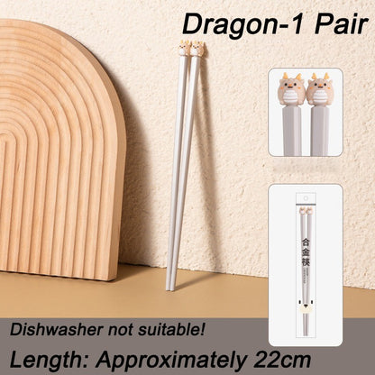 22cm 3D Bonitos Desenhos Animados Animais Hashi Para Crianças Hashi Chinês Comida Sushi Varas Casa Cozinha Louça Jantar Ferramenta de Cozinha