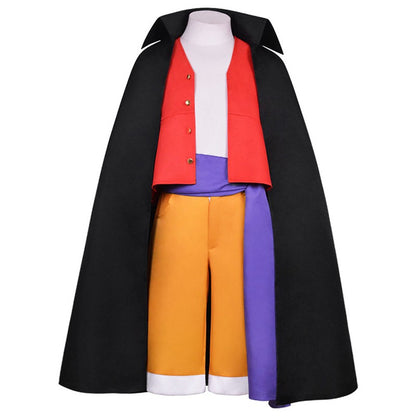 Anime Piece Pirate Luffy Cosplay Costumes Monkey D Sun God Two Years Later Cos Adult Kids Carnival Party Red Top Pants Suits Hat