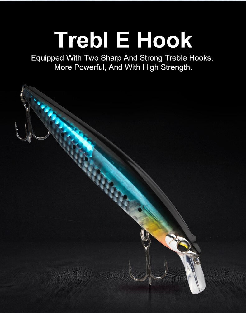 Floating Sea Bass Fishing Lures Baits 130mm 20g Minnow Lures with Flash Blade Hard Lure Good Action Wobblers Tackle Pike