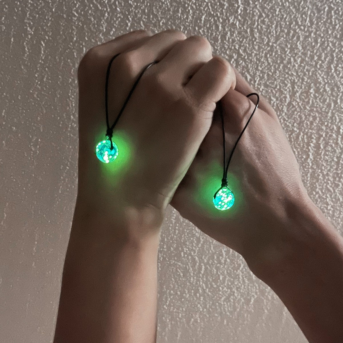 2 unidades de colares de contas luminosas para casais, joias de presente simples de moda artesanal
