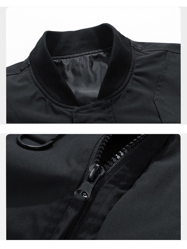 Spring Autumn Plus Size Jacket Men's Pocket Loose Fashion Brand Coat 130kg 7XL bomber jacket 5XL 6XL workwear jacket