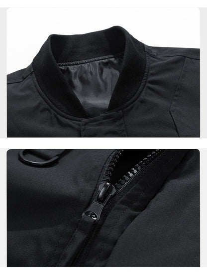 Spring Autumn Plus Size Jacket Men's Pocket Loose Fashion Brand Coat 130kg 7XL bomber jacket 5XL 6XL workwear jacket