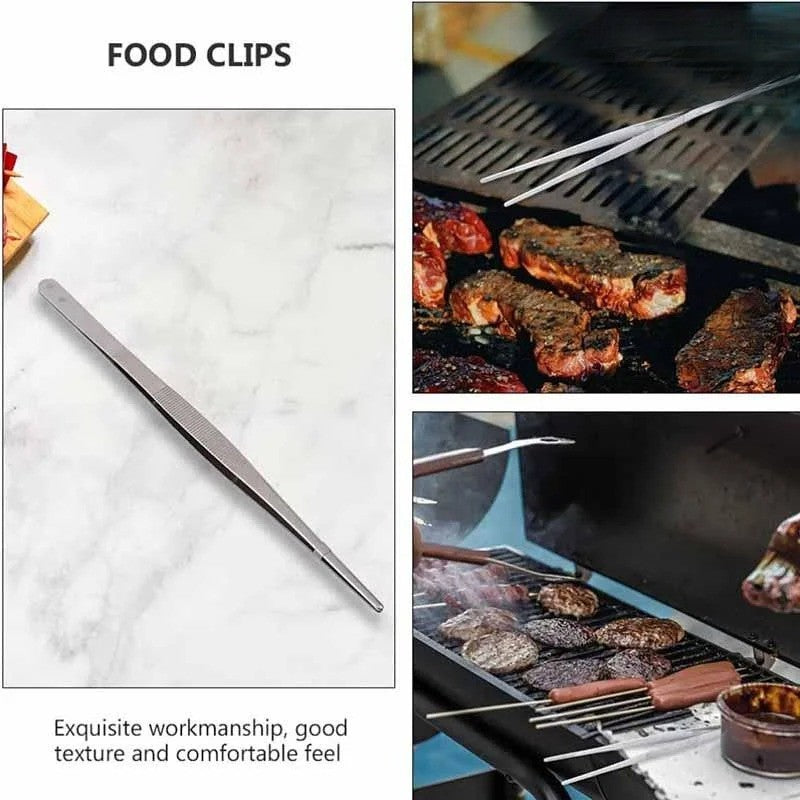 Pinça Multiuso para Churrasco, Pinça de Alimentos, Pegador de Alimentos, Utensílios de Cozinha, Pinça de Churrasco de Aço Inoxidável, Pinça para Buffet e Churrasco