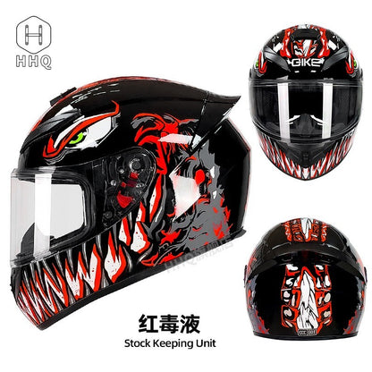 Novo capacete de moto Bluetooth para homens e mulheres, cobertura total, antiembaçante, capacete de moto integral