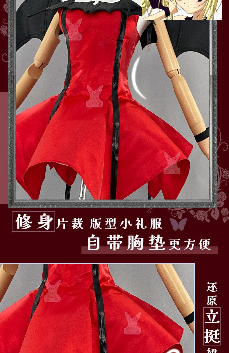 Anime Shugo Chara Tsukiyomi Utau Devil Transformation Cosplay Costume Full Set Women Halloween Cos Outfit With Horns Accessories