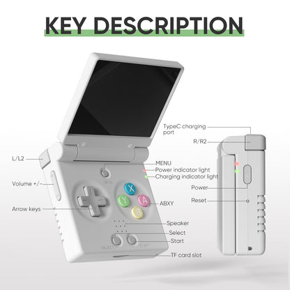 MIYOO Mini Flip Retro Handheld Game Console With New Hinge 2.8''IPS Screen Portable Video Game Consoles Classic Gaming Emulator