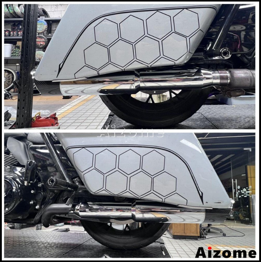 Motorcycle 4.5Inch Slash?Cut Exhaust Muffler Carbon Fiber For Harley M8 Touring Electra Street Glide Road King Road Glide 17-26