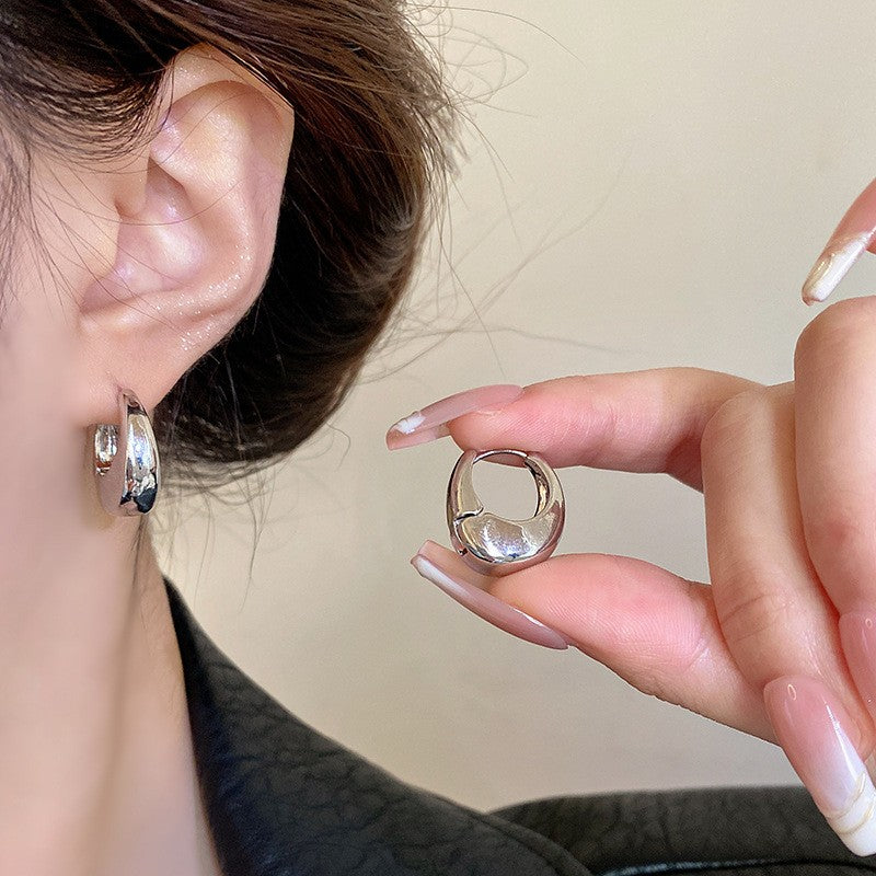 Brincos de pino em forma de folha de aço inoxidável para mulheres e meninas joias da moda da moda de alta qualidade elegantes e delicadas ideias de presente