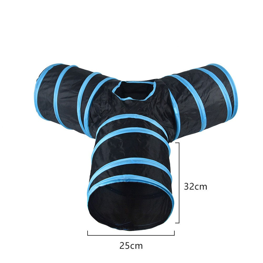 Túnel para Gatos Dobrável Túnel para Gatos Suprimentos para Animais de Estimação Brinquedo de Gato de Passar Túnel de Brincar Barril Perfurado Respirável para Papel de Barulho Interno