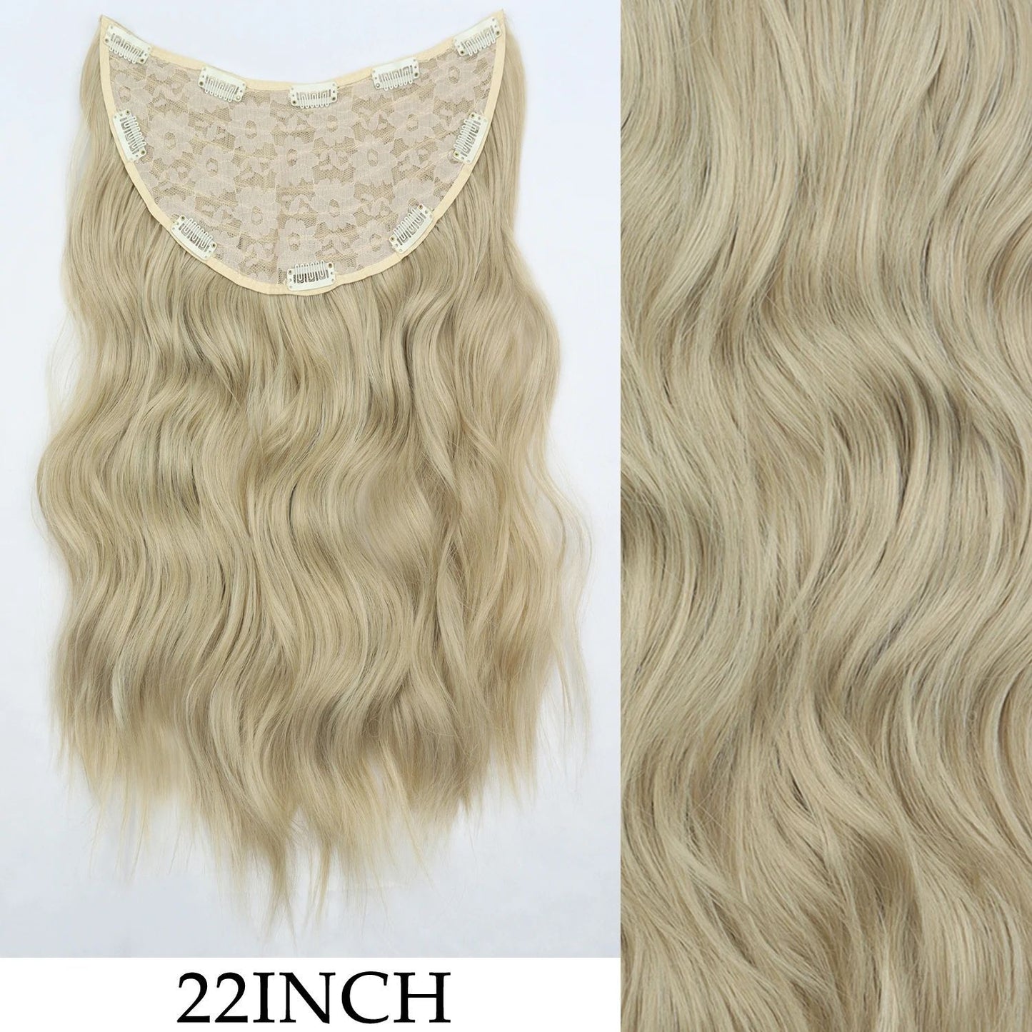 Cabelo Liso Comprido 16 Clipes 7 Pçs/Conjunto de Apliques de Cabelo Sintético Natural Loiro Preto Resistente ao Calor 2026