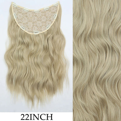 Cabelo Liso Comprido 16 Clipes 7 Pçs/Conjunto de Apliques de Cabelo Sintético Natural Loiro Preto Resistente ao Calor 2026