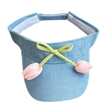 Women Casual Summer Sun Hat Adjustable and Breathable Hollow Top Outdoor Caps