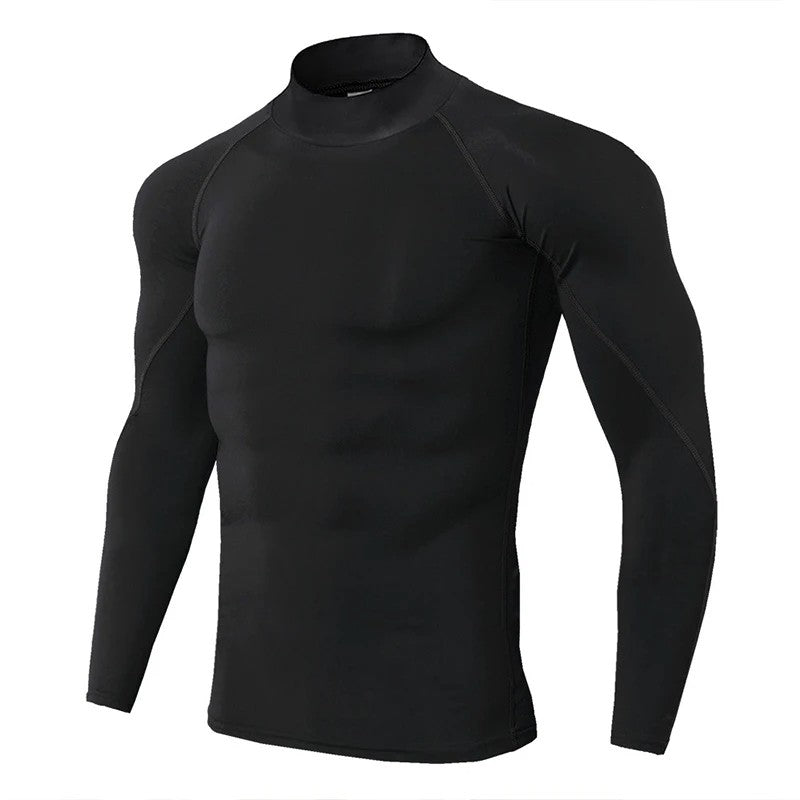 Winter Man Compression Shirt Cycling Clothing Warmth Shirt Warm Bottoming Shirt Men Compression T-Shirt Gym Sportswear 2024 New