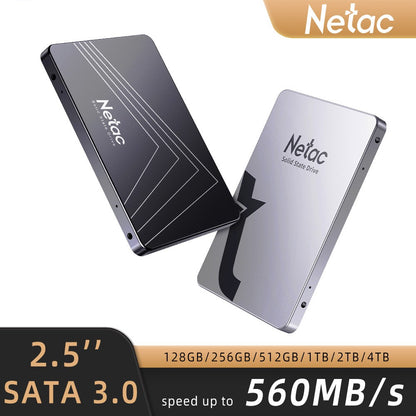 Netac SSD SATAIII 2.5 polegadas SSDs 4 TB 2 TB 1 TB 512 GB para PC Disco Rígido 128 GB 256 GB HD Desktop Unidade de Estado Sólido N530S