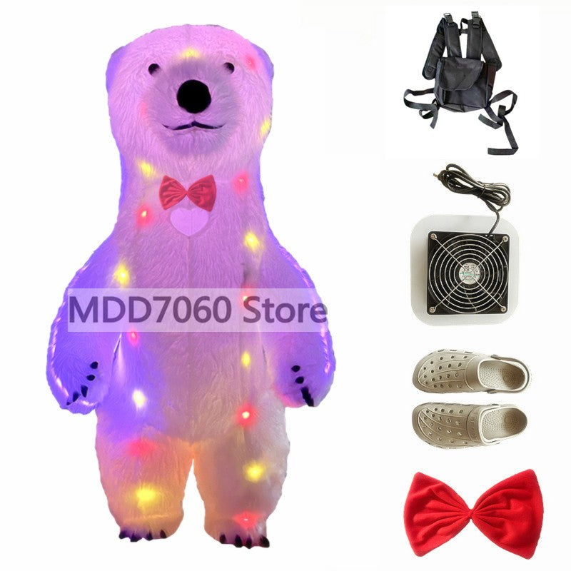 Giant Panda Inflatable Costume Street Funny Polar Bear Mascot Costume Party Role Playing Plush Inflatable Mascot Costume