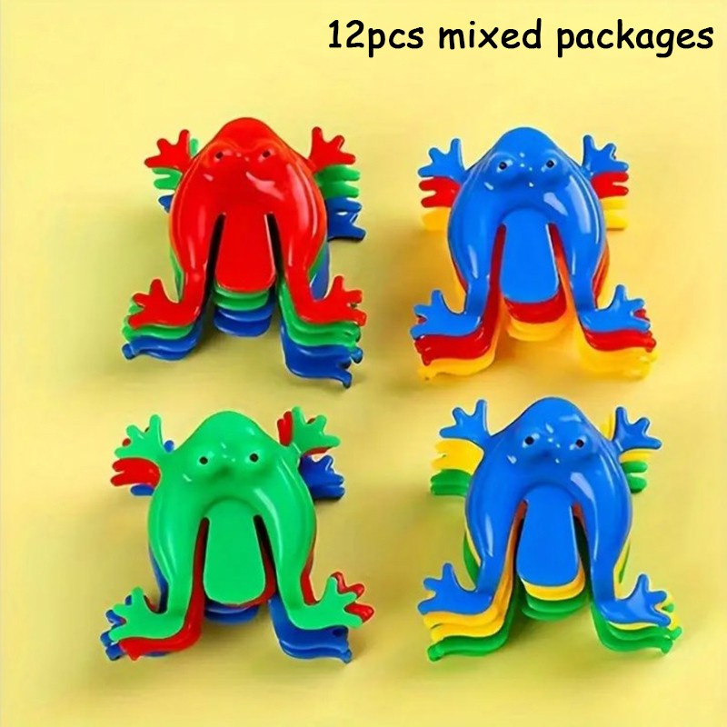 12/24/36pcs Mixed Color Jumping Frog Bounce Fidget Toys Antistress Relieve Family Game Birthday Party for Children Boy Gifts
