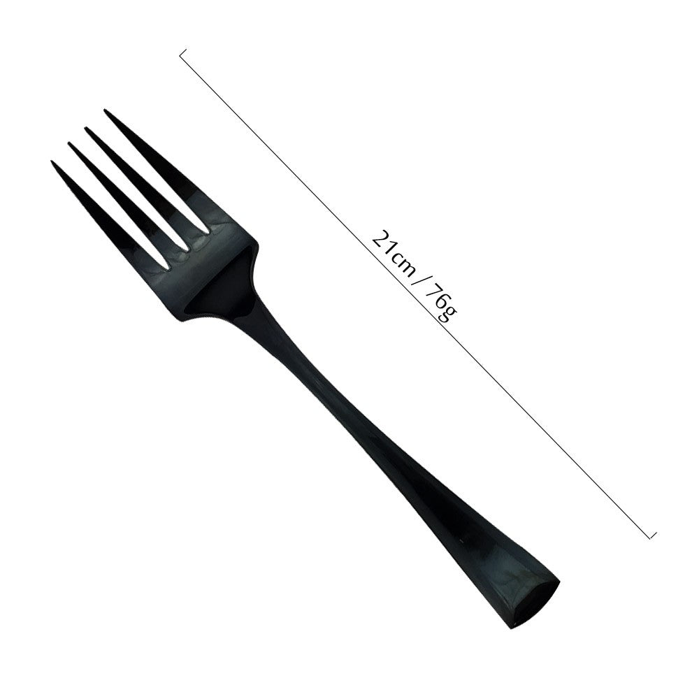 JANKNG Conjunto de Talheres Preto 1 Peça Aço Inoxidável 18/10 Ocidental Talheres de Mesa Garfo Faca de Bife Manteiga Jantar