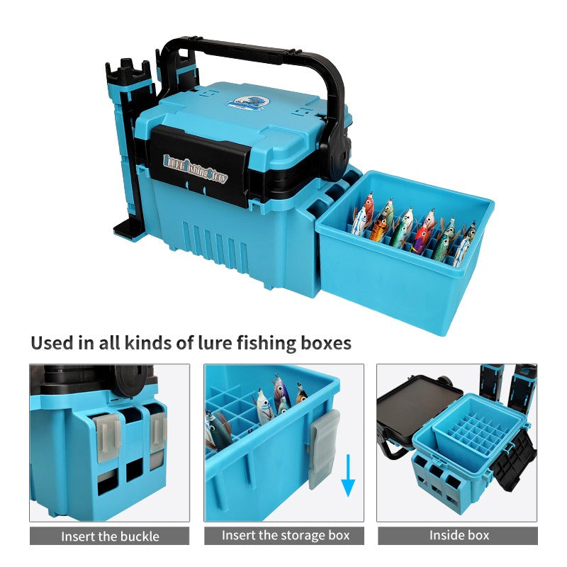 Nova Caixa de Pesca Luminosa de Plástico com 36 Compartimentos, Caixa de Armazenamento para Iscas Rígidas, Organizador de Polvo Webfoot Egi, Recipiente para Iscas de Lula