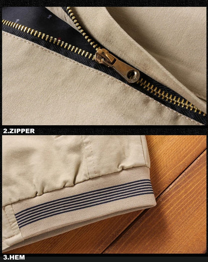 Autumn And Winter New Men's Fashion Aviator Jacket Fleece Thickened Warm Baseball Jacket Solid Color Zipper Large Size Top M-5XL